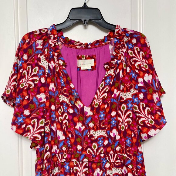 ANTHROPOLOGIE Robin Tiered Short Sleeve Mini Dress M - Picture 6 of 12